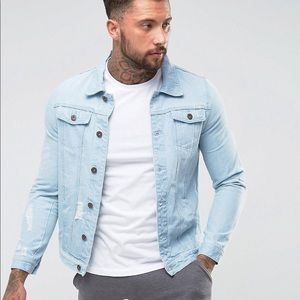 Liquor n Poker light blue wash denim jacket